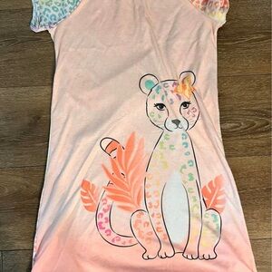 Kids Pajamas with Leopard Print - Pink